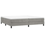 Vidaxl boxspring bed 200x200 cm fluweel lichtgrijs