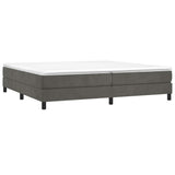 Vidaxl boxspring bed 200x200 cm fluweel donkergrijs