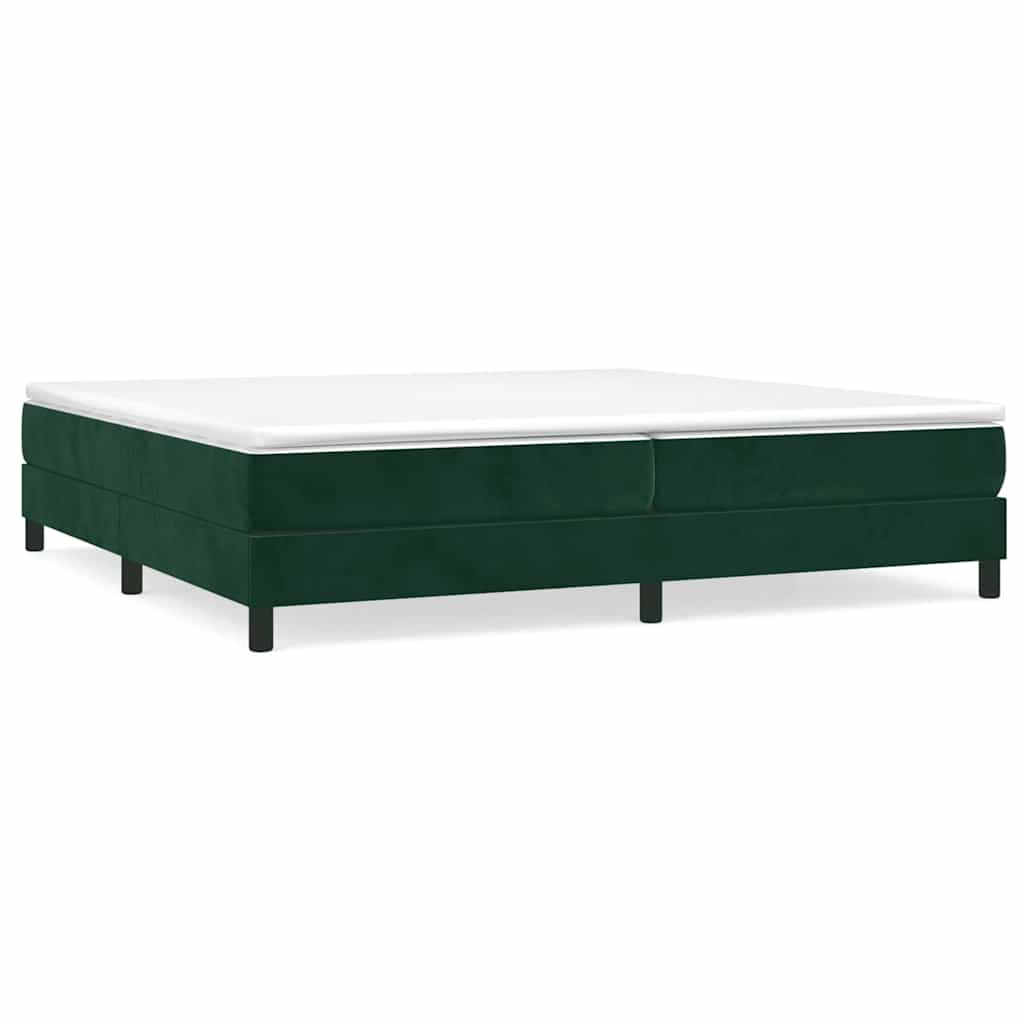 Vidaxl boxspring bed 200x200 cm fluweel donkergroen