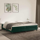 Vidaxl boxspring bed 200x200 cm fluweel donkergroen