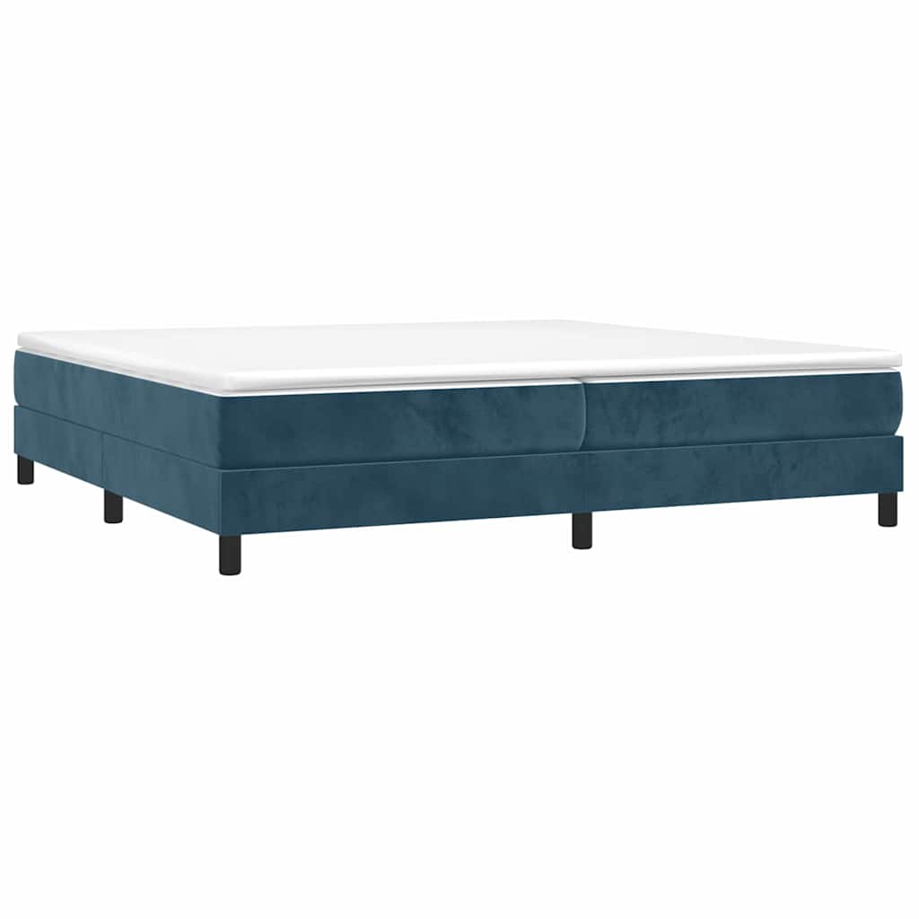 Vidaxl boxspring bed 200x200 cm fluweel donkerblauw