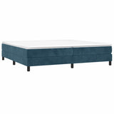 Vidaxl boxspring bed 200x200 cm fluweel donkerblauw