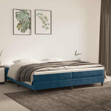 Vidaxl boxspring bed 200x200 cm fluweel donkerblauw
