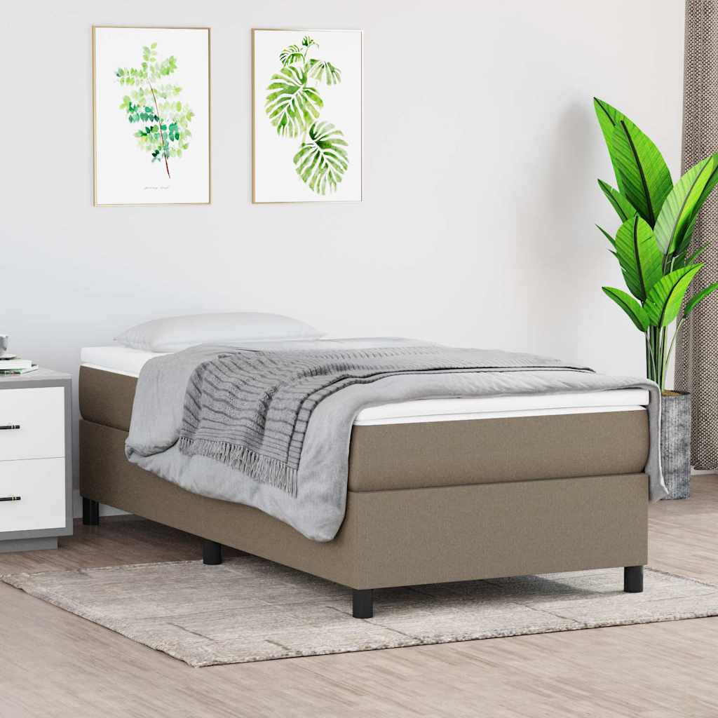 Vidaxl boxspring bed 90x190 cm stof taupe