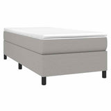 Vidaxl boxspring bed 90x200 cm stof lichtgrijs