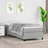 Vidaxl boxspring bed 90x200 cm stof lichtgrijs