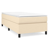 Vidaxl boxspring bed 100x200 cm stof crèmekleurig
