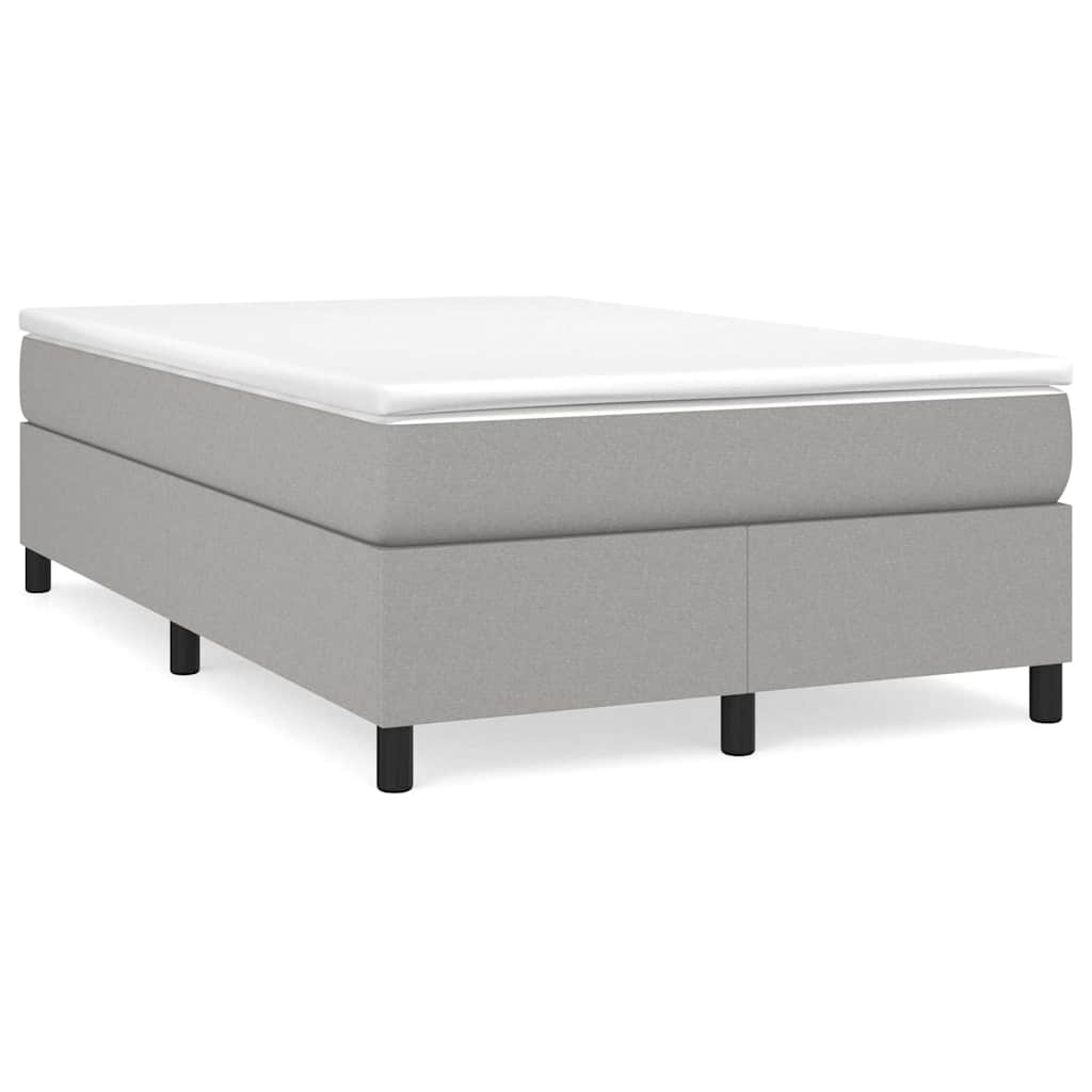 Vidaxl boxspring bed 120x200 cm stof lichtgrijs