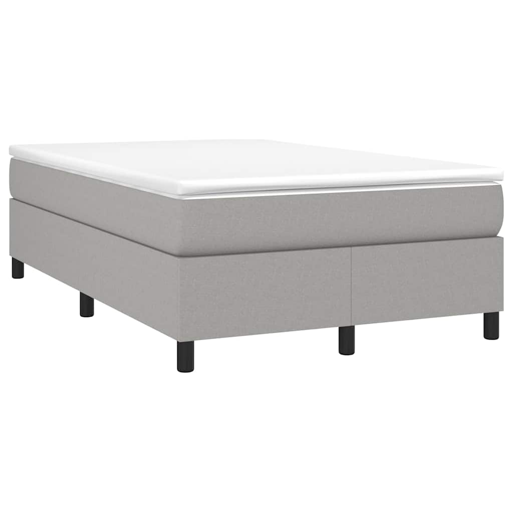 Vidaxl boxspring bed 120x200 cm stof lichtgrijs