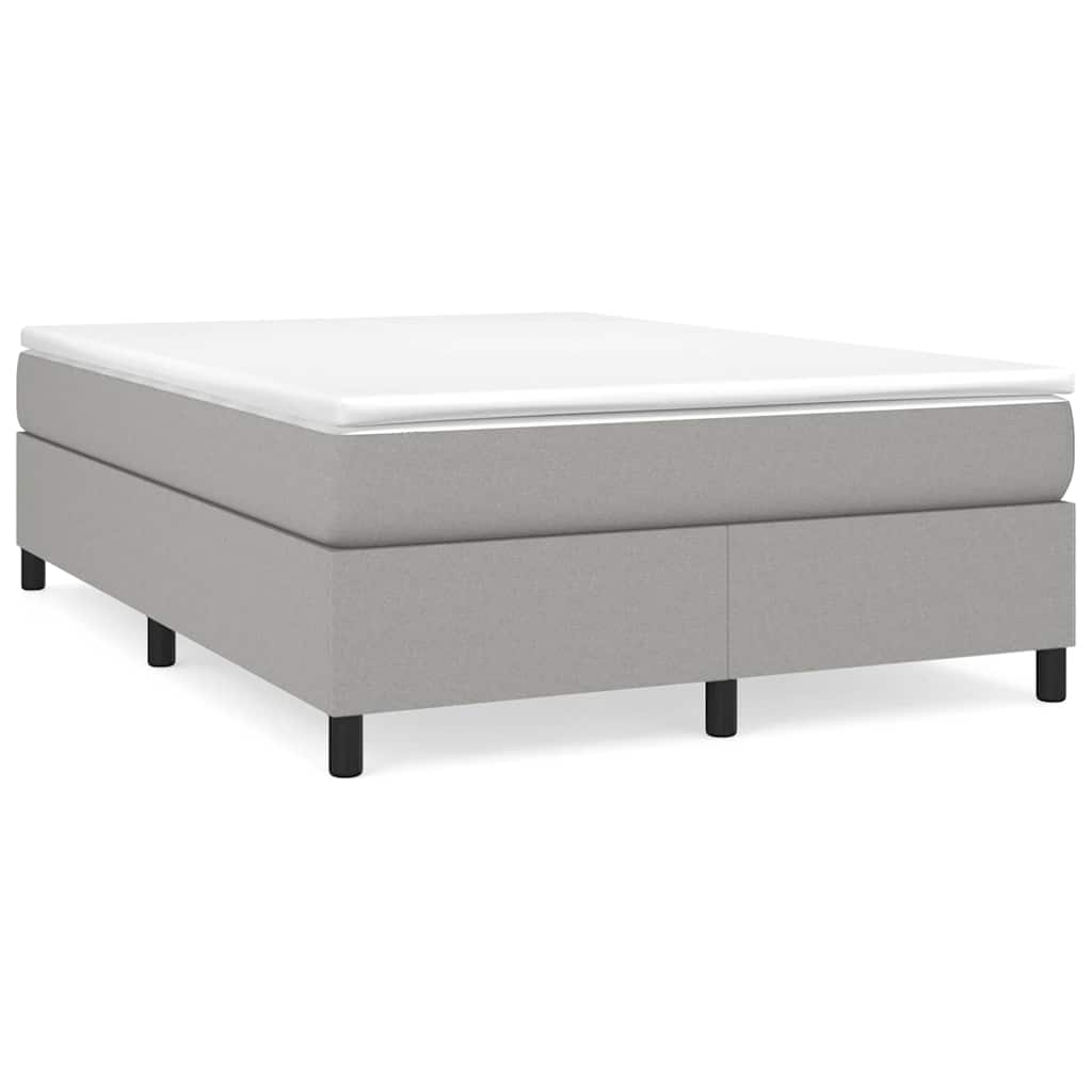 Vidaxl boxspring bed stof lichtgrijs 140x190 cm
