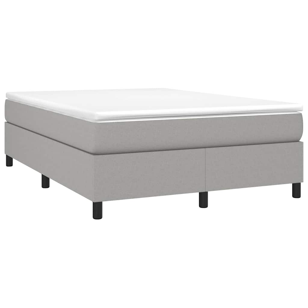 Vidaxl boxspring bed stof lichtgrijs 140x190 cm