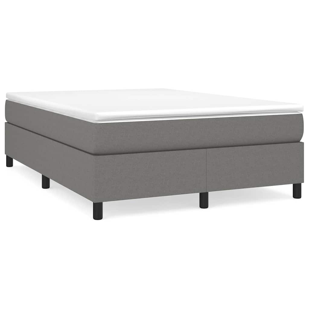 Vidaxl boxspring bed stof donkergrijs 140x190 cm