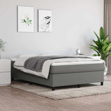 Vidaxl boxspring bed stof donkergrijs 140x190 cm