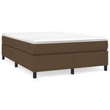 Vidaxl boxspring bed stof donkerbruin 140x190 cm