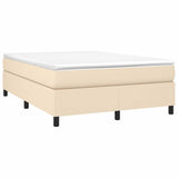 Vidaxl boxspring bed stof crèmekleurig 140x190 cm