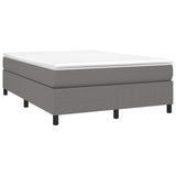 Vidaxl boxspring bed stof donkergrijs 140x200 cm