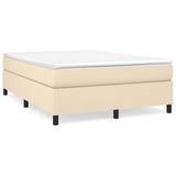 Vidaxl boxspring bed stof crèmekleurig 140x200 cm