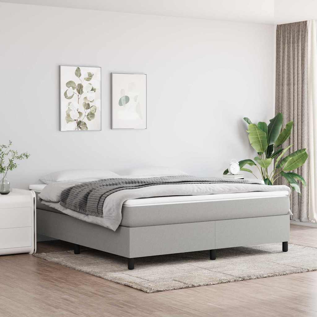 Vidaxl boxspring bed stof lichtgrijs 160x200 cm