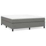 Vidaxl boxspring bed stof donkergrijs 160x200 cm