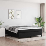 Vidaxl boxspring bed stof zwart 160x200 cm
