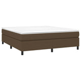 Vidaxl boxspring bed stof donkerbruin 160x200 cm