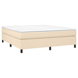 Vidaxl boxspring bed stof crèmekleurig 160x200 cm