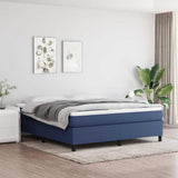 Vidaxl boxspring bed stof blauw 160x200 cm