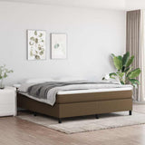 Vidaxl boxspring bed stof donkerbruin 180x200 cm