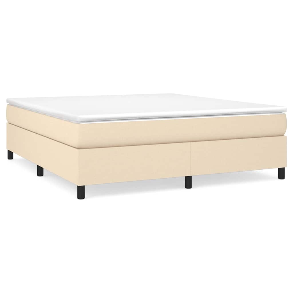 Vidaxl boxspring bed stof crèmekleurig 180x200 cm