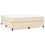 Vidaxl boxspring bed stof crèmekleurig 180x200 cm