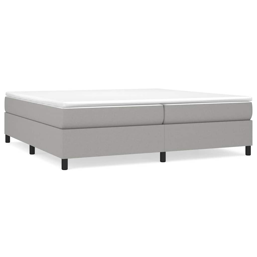 Vidaxl boxspring bed stof lichtgrijs 200x200 cm