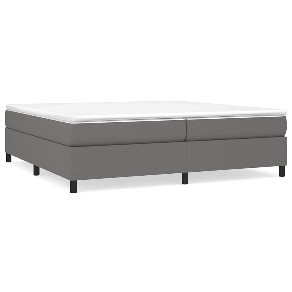 Vidaxl boxspring bed stof donkergrijs 200x200 cm