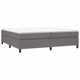 Vidaxl boxspring bed stof donkergrijs 200x200 cm