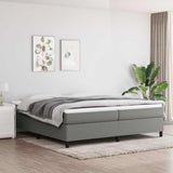Vidaxl boxspring bed stof donkergrijs 200x200 cm