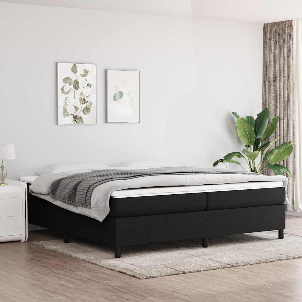 Vidaxl boxspring bed stof zwart 200x200 cm