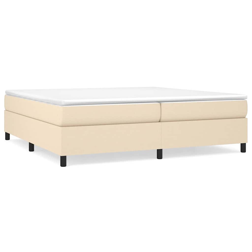 Vidaxl boxspring bed stof crèmekleurig 200x200 cm