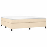 Vidaxl boxspring bed stof crèmekleurig 200x200 cm