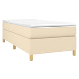 Vidaxl boxspring bed 90x190 cm stof crèmekleurig