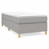 Vidaxl boxspring bed 90x200 cm stof lichtgrijs