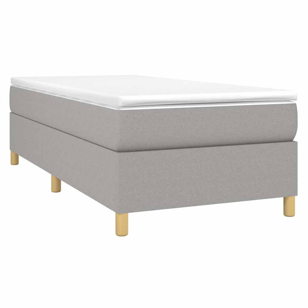 Vidaxl boxspring bed 90x200 cm stof lichtgrijs