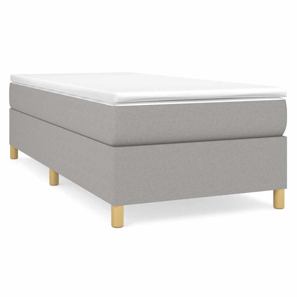 Vidaxl boxspring bed 100x200 cm stof lichtgrijs
