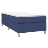 Vidaxl boxspring bed 100x200 cm stof blauw