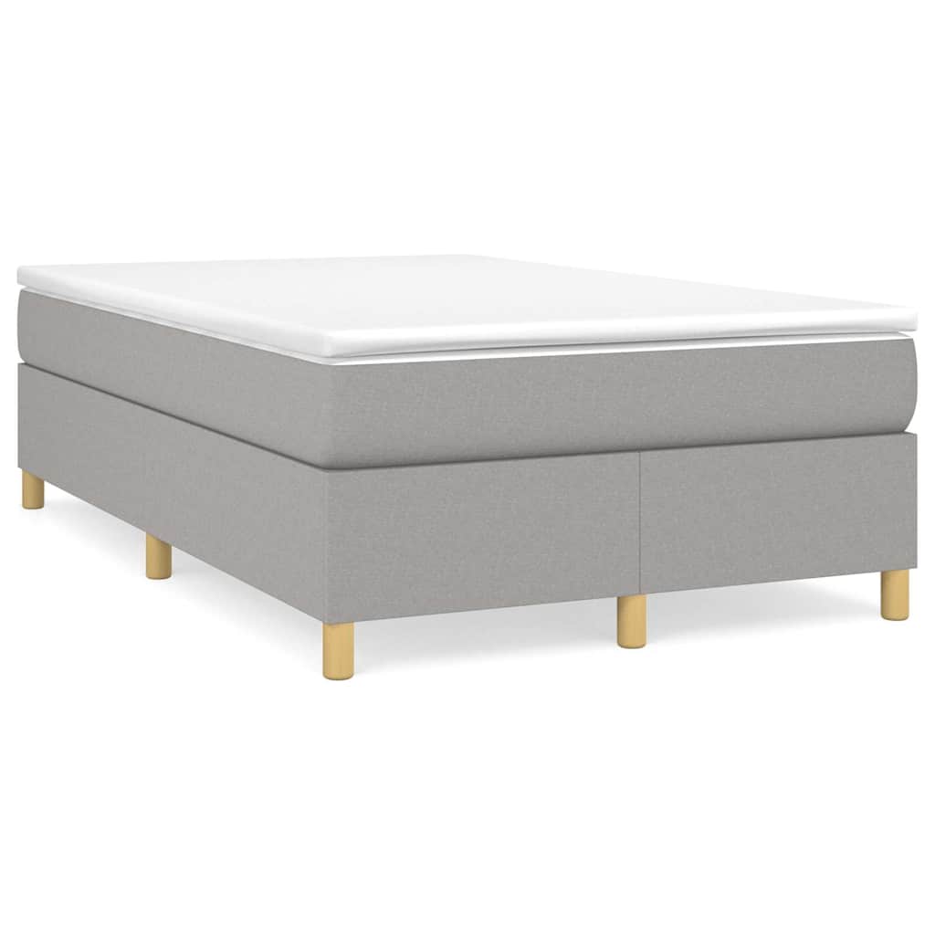 Vidaxl boxspring bed 120x200 cm stof lichtgrijs