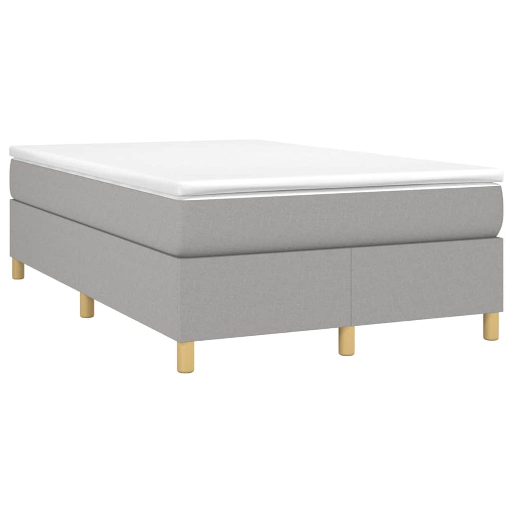 Vidaxl boxspring bed 120x200 cm stof lichtgrijs