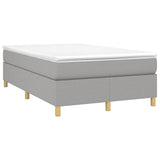 Vidaxl boxspring bed 120x200 cm stof lichtgrijs