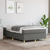 Vidaxl boxspring bed 120x200 cm stof donkergrijs