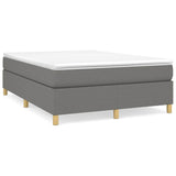 Vidaxl boxspring bed stof donkergrijs 140x190 cm