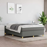 Vidaxl boxspring bed stof donkergrijs 140x190 cm