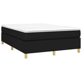 Vidaxl boxspring bed stof zwart 140x190 cm