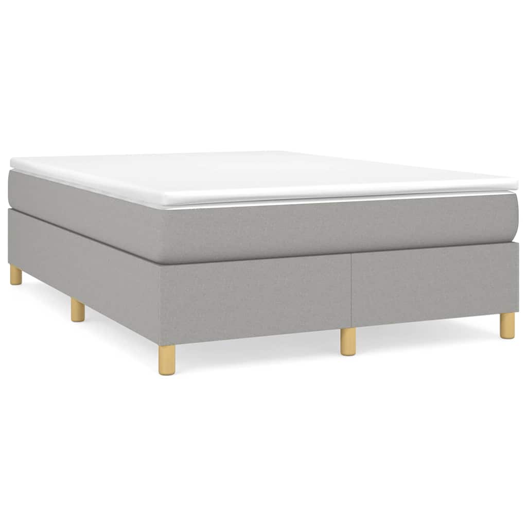 Vidaxl boxspring bed stof lichtgrijs 140x200 cm